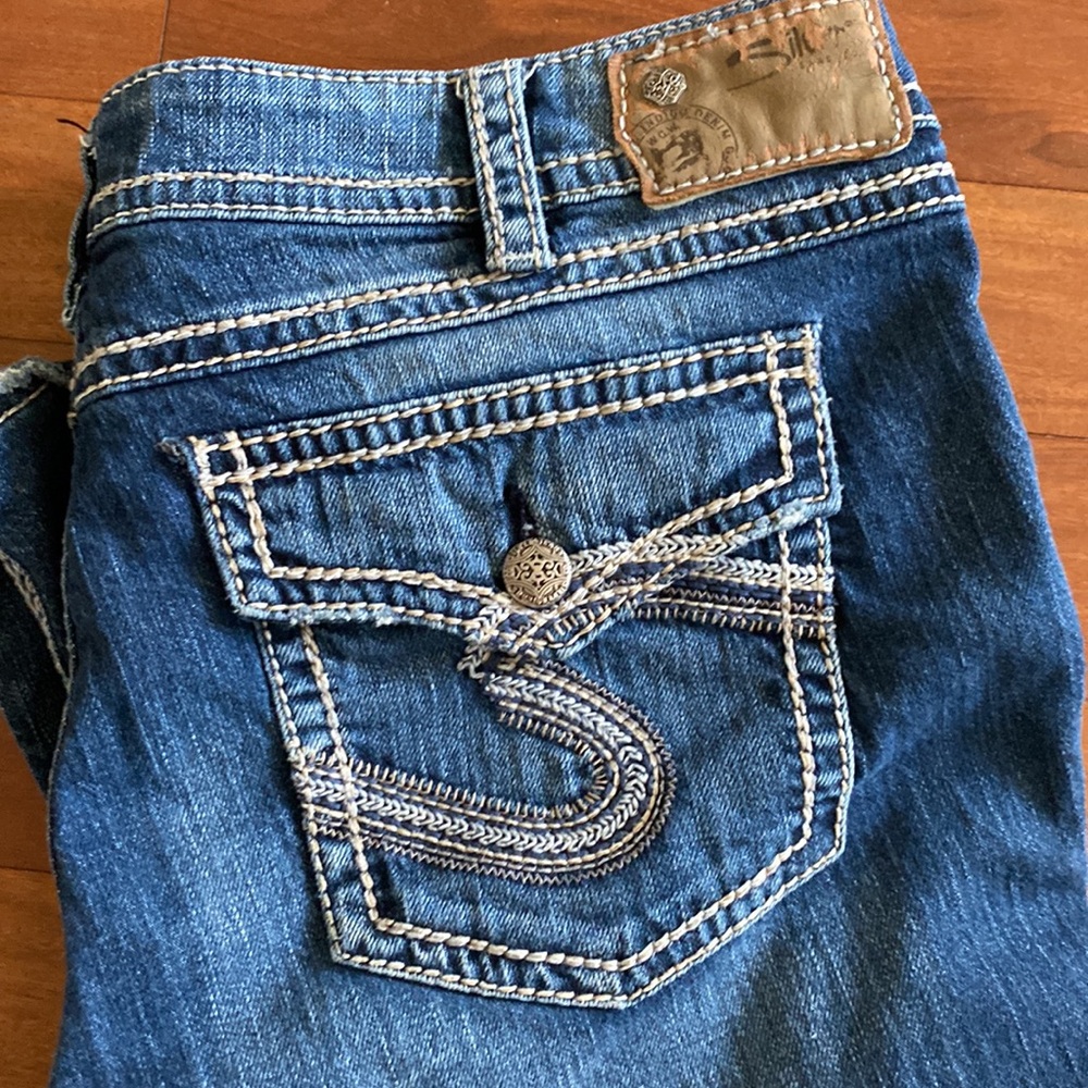 Silver Suki Flap Pocket Nice Western Boot Cut Mens Jeans - Sz 36x32